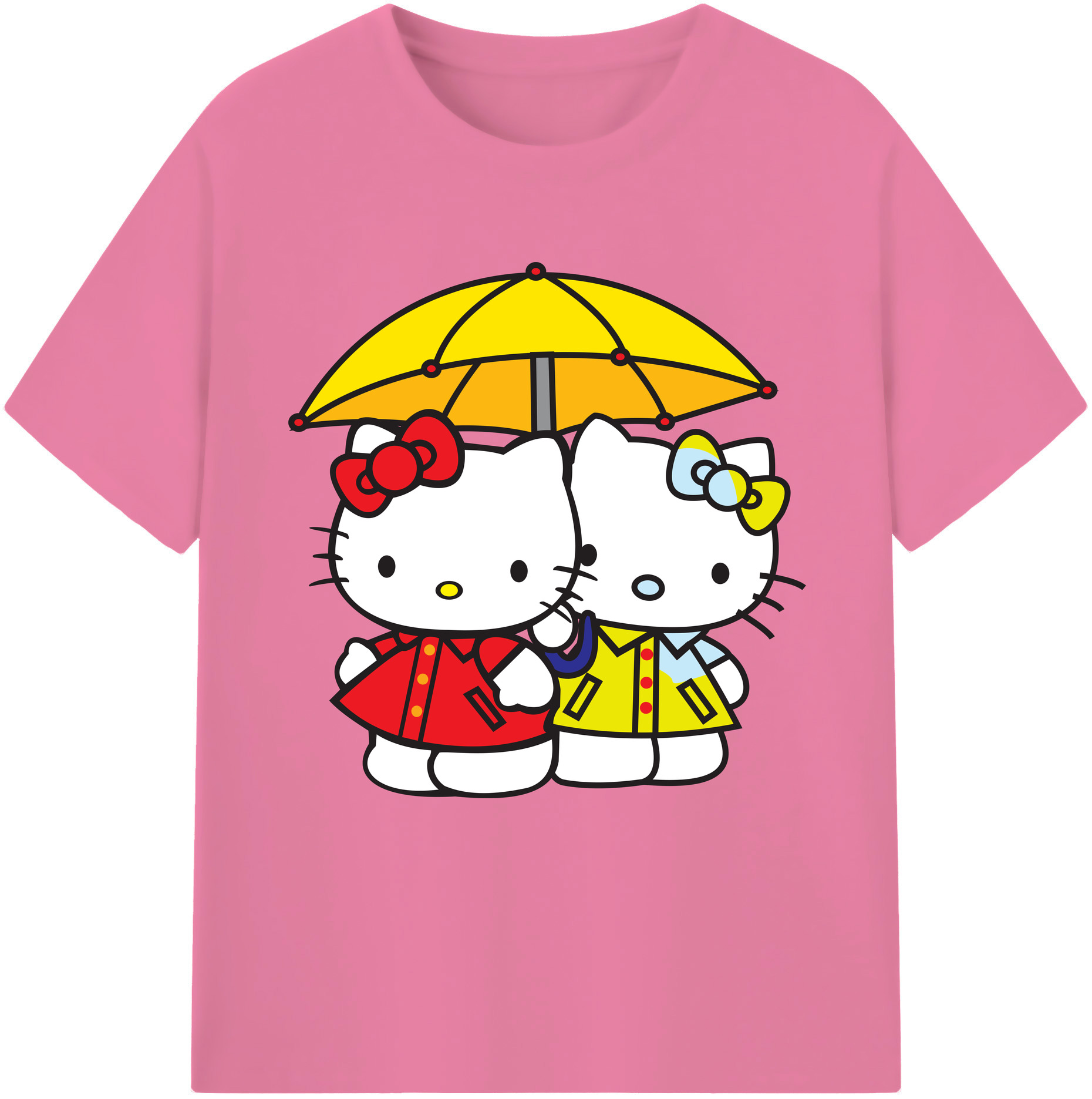 （画像用） Hello Kitty ハローキティ 綿100％半袖Tシャツ（フロントプリント）